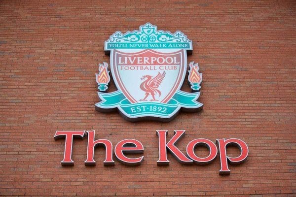 The Kop sign Anfield, General, Matchday (Pic by David Rawcliffe/Propaganda)