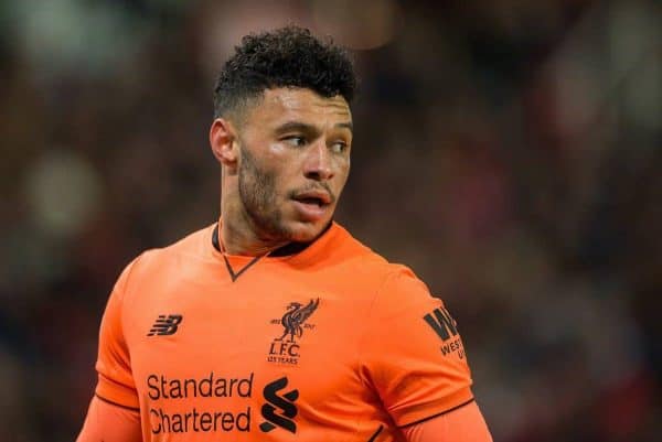 STOKE-ON-TRENT, ENGLAND - Wednesday, November 29, 2017: Liverpoolís Alex Oxlade-Chamberlain in action during the FA Premier League match between Stoke City and Liverpool at the Bet365 Stadium. (Pic by Peter Powell/Propaganda)