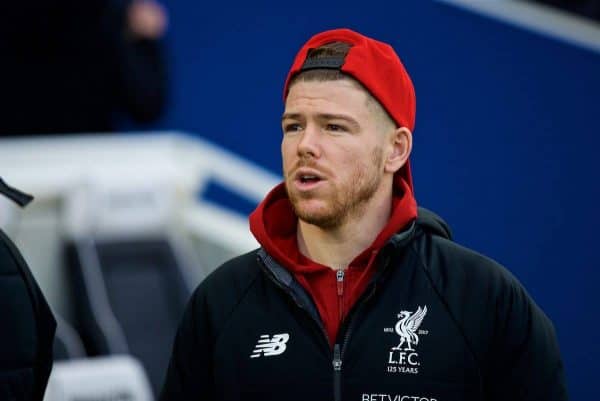 BRIGHTON AND HOVE, ENGLAND - Saturday, December 2, 2017: Liverpool's unused player Alberto Moreno before the FA Premier League match between Brighton & Hove Albion FC and Liverpool FC at the American Express Community Stadium. (Pic by David Rawcliffe/Propaganda)