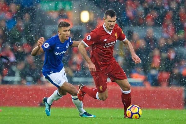 LIVERPOOL, ENGLAND - Sunday, December 10, 2017: Liverpool's Dejan Lovren during the FA Premier League match between Liverpool and Everton, the 229th Merseyside Derby, at Anfield. (Pic by David Rawcliffe/Propaganda)