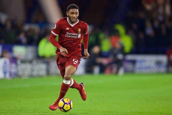 HUDDERSFIELD, ENGLAND - Tuesday, January 30, 2018: Liverpool's Joe Gomez during the FA Premier League match between Huddersfield Town FC and Liverpool FC at the John Smith's Stadium. (Pic by David Rawcliffe/Propaganda)