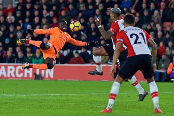 SOUTHAMPTON, ENGLAND - Sunday, February 11, 2018: Liverpool's Sadio Mane during the FA Premier League match between Southampton FC and Liverpool FC at St. Mary's Stadium. (Pic by David Rawcliffe/Propaganda)