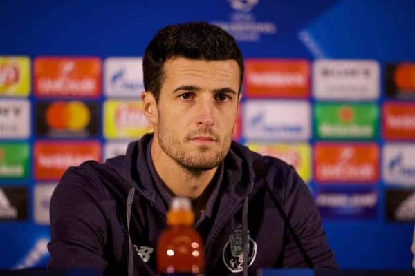 PORTO, PORTUGAL - Tuesday, February 13, 2018: FC Porto Iván Marcano during a press conference at the Estádio do Dragão ahead of the UEFA Champions League Round of 16 1st leg match between FC Porto and Liverpool FC. (Pic by David Rawcliffe/Propaganda)