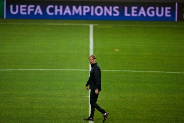 PORTO, PORTUGAL - Tuesday, February 13, 2018: Liverpool's manager Jürgen Klopp during a training session at the Estádio do Dragão ahead of the UEFA Champions League Round of 16 1st leg match between FC Porto and Liverpool FC. (Pic by David Rawcliffe/Propaganda)