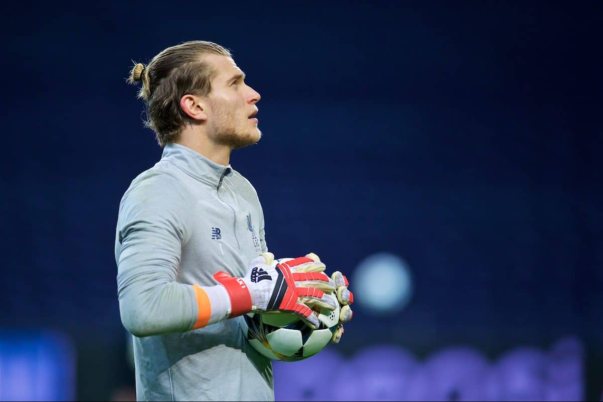 PORTO, PORTUGAL - Tuesday, February 13, 2018: Liverpool's goalkeeper Loris Karius during a training session at the Estádio do Dragão ahead of the UEFA Champions League Round of 16 1st leg match between FC Porto and Liverpool FC. (Pic by David Rawcliffe/Propaganda)