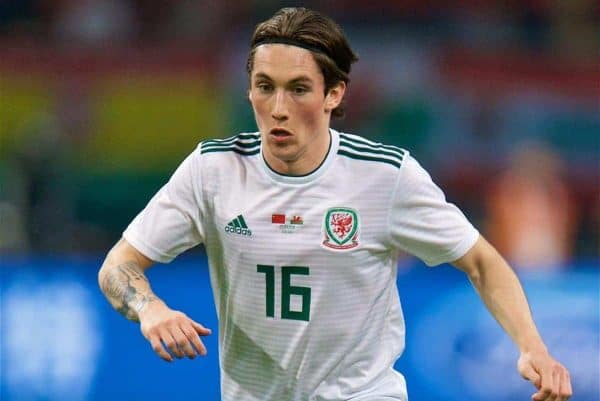 NANNING, CHINA - Thursday, March 22, 2018: Wales' Harry Wilson during the opening match of the 2018 Gree China Cup International Football Championship between China and Wales at the Guangxi Sports Centre. (Pic by David Rawcliffe/Propaganda)