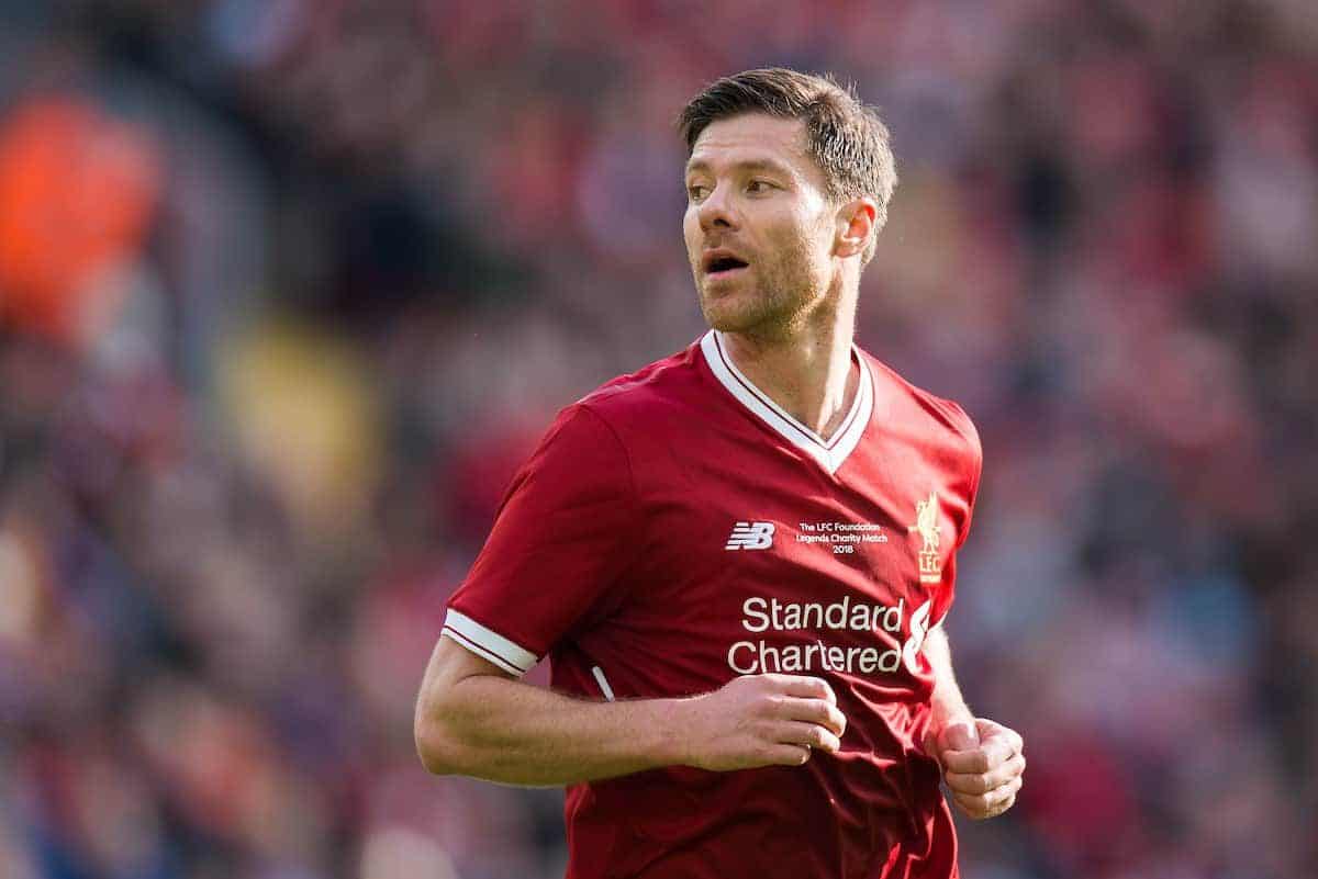 LIVERPOOL, ENGLAND - Saturday, March 24, 2018J. Xabi Alonso of Liverpool Legends during the LFC Foundation charity match between Liverpool FC Legends and FC Bayern Munich Legends at Anfield. (Pic by Peter Powell/Propaganda)