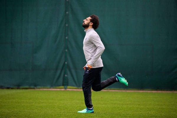 LIVERPOOL, ENGLAND - Monday, April 9, 2018: Liverpool's xxxx during a training session at Melwood Training Ground ahead of the UEFA Champions League Quarter-Final 2nd Leg match between Manchester City FC and Liverpool FC. (Pic by David Rawcliffe/Propaganda)