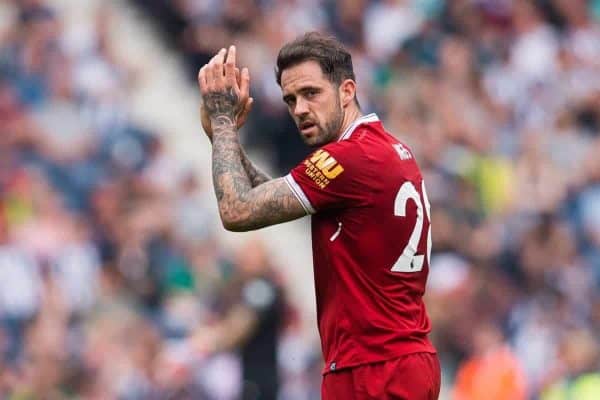 WEST BROMWICH, ENGLAND - Saturday, April 21, 2018: Liverpoolís Danny Ings reacts during the FA Premier League match between West Bromwich Albion FC and Liverpool FC at the Hawthorns. (Pic by Peter Powell/Propaganda)