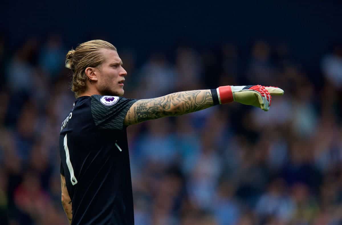 WEST BROMWICH, ENGLAND - Saturday, April 21, 2018: Liverpool's goalkeeper Loris Karius during the FA Premier League match between West Bromwich Albion FC and Liverpool FC at the Hawthorns. (Pic by David Rawcliffe/Propaganda)