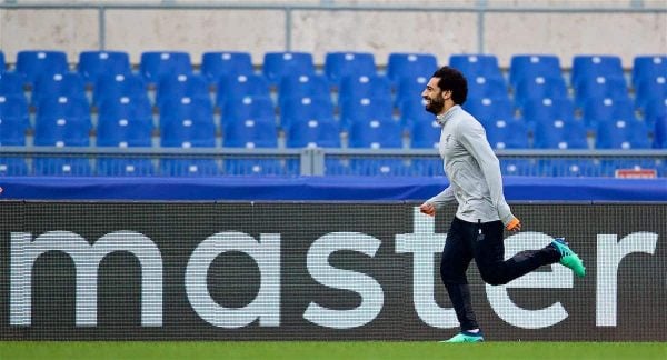 ROME, ITALY - Tuesday, May 1, 2018: Master... Liverpool's Mohamed Salah during a training session at the Stadio Olimpico ahead of the UEFA Champions League Semi-Final 2nd Leg match between AS Roma and Liverpool FC. Liverpool lead 5-2 from the 1st Leg. (Pic by David Rawcliffe/Propaganda)