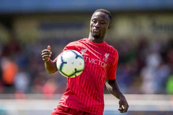 CHESTER, ENGLAND - Saturday, July 7, 2018: Liverpool's Naby Keita during the pre-match warm-up ahead of a preseason friendly match between Chester FC and Liverpool FC at the Deva Stadium. (Pic by Paul Greenwood/Propaganda)