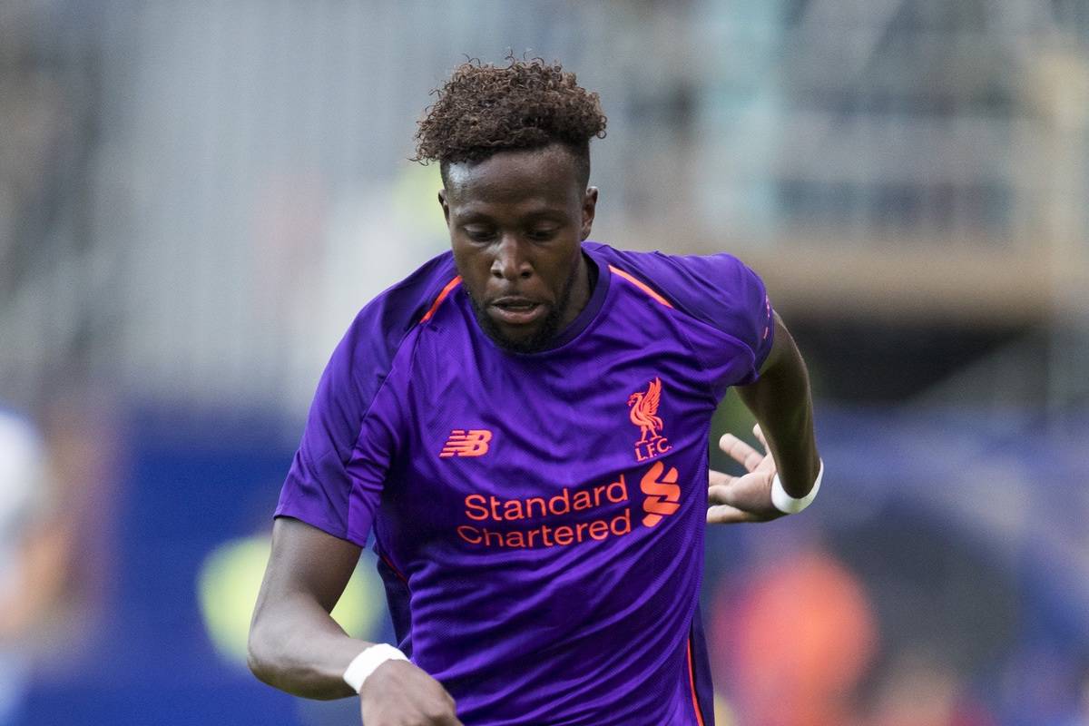 BIRKENHEAD, ENGLAND - Tuesday, July 10, 2018: Liverpool's Divock Origi during a preseason friendly match between Tranmere Rovers FC and Liverpool FC at Prenton Park. (Pic by Paul Greenwood/Propaganda)