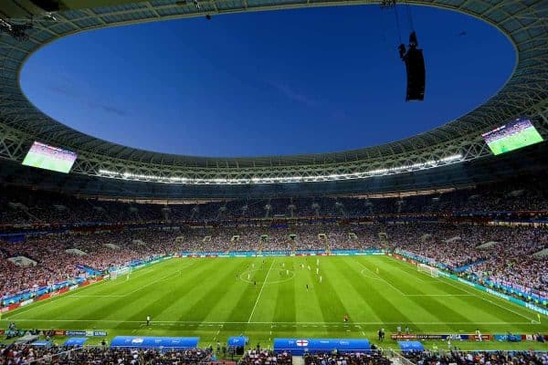 MOSCOW, RUSSIA - Wednesday, July 11, 2018: A general view during the FIFA World Cup Russia 2018 Semi-Final match between Croatia and England at the Luzhniki Stadium. (Pic by David Rawcliffe/Propaganda)