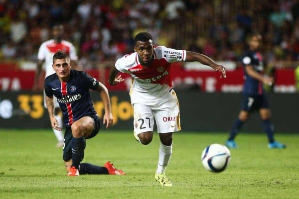 Thomas Lemar / Marco Verratti - 30.08.2015 - Monaco / PSG - 4eme journee de Ligue 1 Photo : Serge Haouzi / Icon Sport