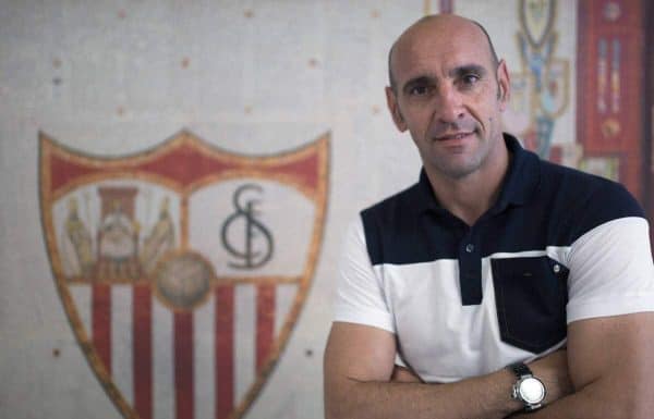 Ramon Rodriguez Verdejo "Monchi" poses for a photo outside the Ramon Sanchez Pizjuan stadium, in Seville, Spain. Verdejo, who still goes by the nickname from his goalkeeping days, has become one of the most sought-after football directors in European soccer after revolutionizing Spanish club Sevilla with a scouting system that helped rescue the team from the brink of financial collapse and turned it into a perennial contender in the continent¬ís second-tiered competitions. (AP Photo/Miguel Angel Morenatti)