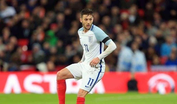 England's Adam Lallana in action during the International friendly match at Wembley. Photo credit should read: David Klein/Sportimage via PA Images