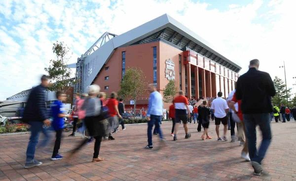 Supporters make their way to Anfield before the Premier League match at Anfield, Liverpool. General Image Saturday September 10, 2016. (Photo: Nigel French/PA Wire.)