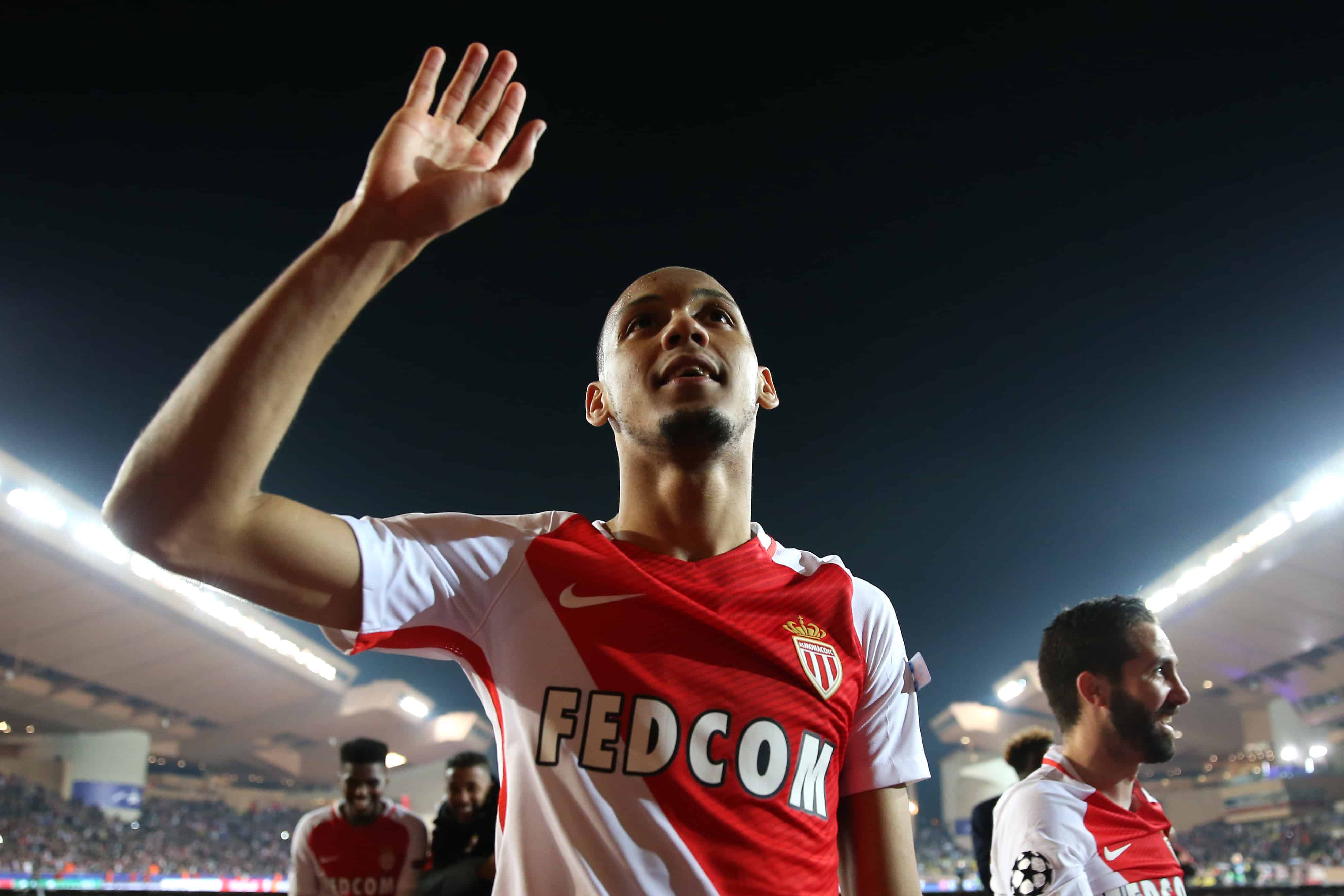 AS Monaco's Henrique Fabinho celebrates after the final whistle