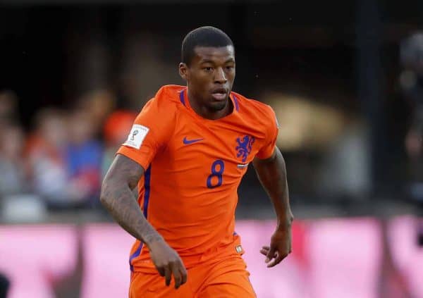 Georginio Wijnaldum of Holland during the FIFA World Cup 2018 qualifying match between The Netherlands and Luxembourg at the Kuip on June 9, 2017 in Rotterdam, The Netherlands