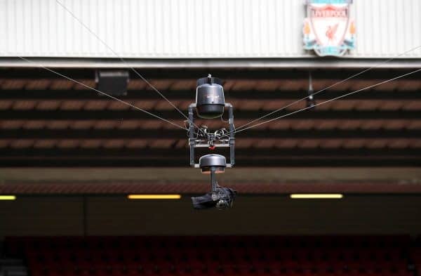 General view of a spidercam - Anfield, television camera (Peter Byrne/PA Wire.)