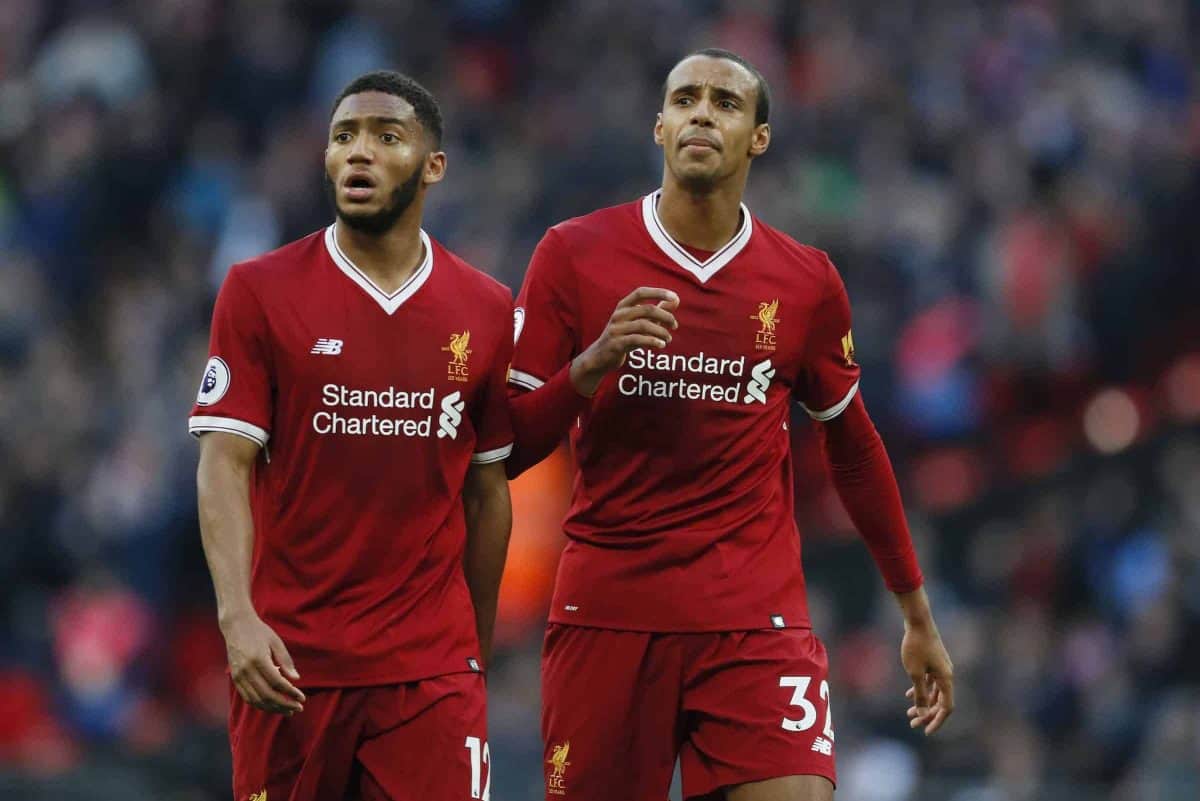 Joe Gomez, Joel Matip - Tottenham, Liverpool, Wembley 2017 (Liverpool manager Jurgen Klopp. (Adam Davy/PA Wire/PA Images))