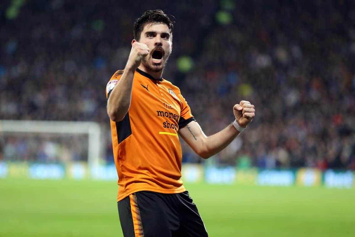 Wolverhampton Wanderers Ruben Neves celebrates scoring the opening goal during the Sky Bet Championship match at the Cardiff City Stadium. PRESS ASSOCIATION Photo. Picture date: Friday April 6, 2018. See PA story SOCCER Cardiff. Photo credit should read: Nigel French/PA Wire. RESTRICTIONS: EDITORIAL USE ONLY No use with unauthorised audio, video, data, fixture lists, club/league logos or "live" services. Online in-match use limited to 75 images, no video emulation. No use in betting, games or single club/league/player publications.