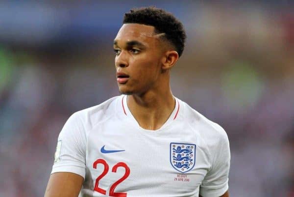 England's Trent Alexander-Arnold during the FIFA World Cup Group G match at Kaliningrad Stadium - Owen Humphreys/PA Wire/PA Images