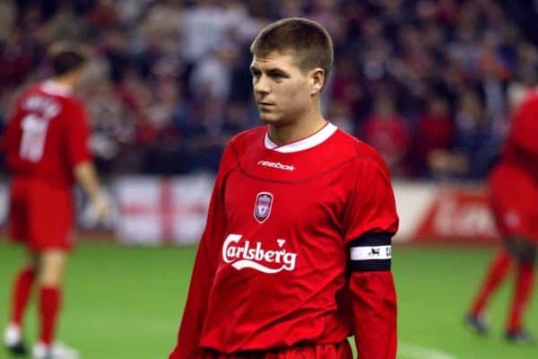 Liverpool's captain Steven Gerrard - UEFA Cup - First Round - Second Leg - Liverpool v Olimpija Ljubljana (Mike Egerton/EMPICS Sport)