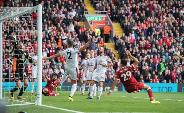 Solanke shot cross bar, Liverpool vs Burnley