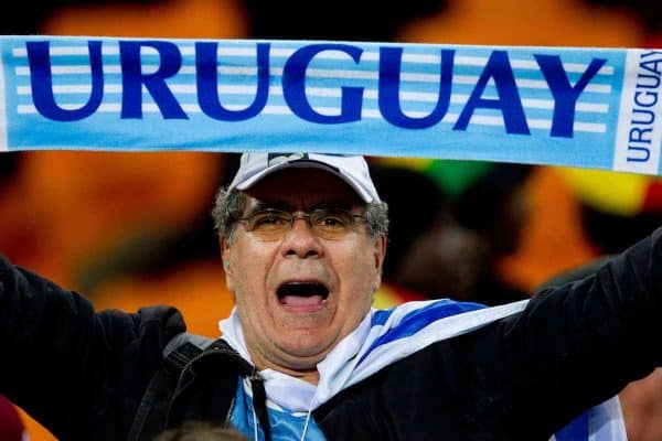 02.07.2010, Soccer City Stadium, Johannesburg, RSA, FIFA WM 2010, Viertelfinale, Uruguay (URU) vs Ghana (GHA) im Bild Fans of Uruguay celebrate after penalty shots, EXPA Pictures (C) 2010, PhotoCredit: EXPA/ Sportida/ Vid Ponikvar, ATTENTION! Slovenia OUT