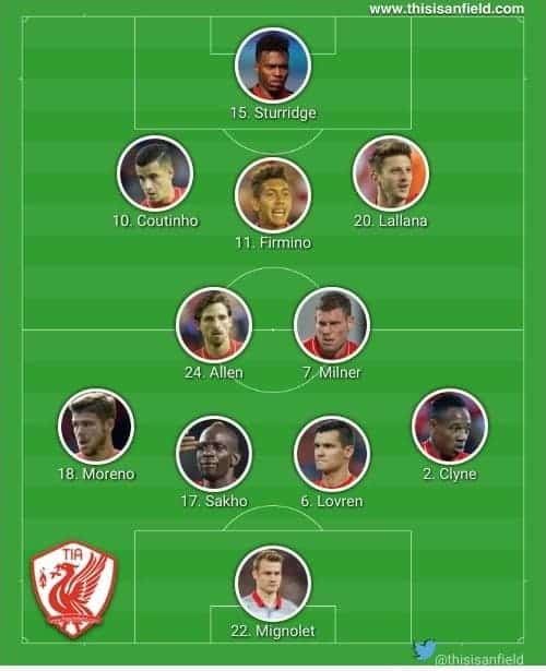 Stoke XI 4-2-3-1