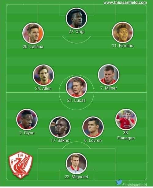 Stoke XI 4-3-3