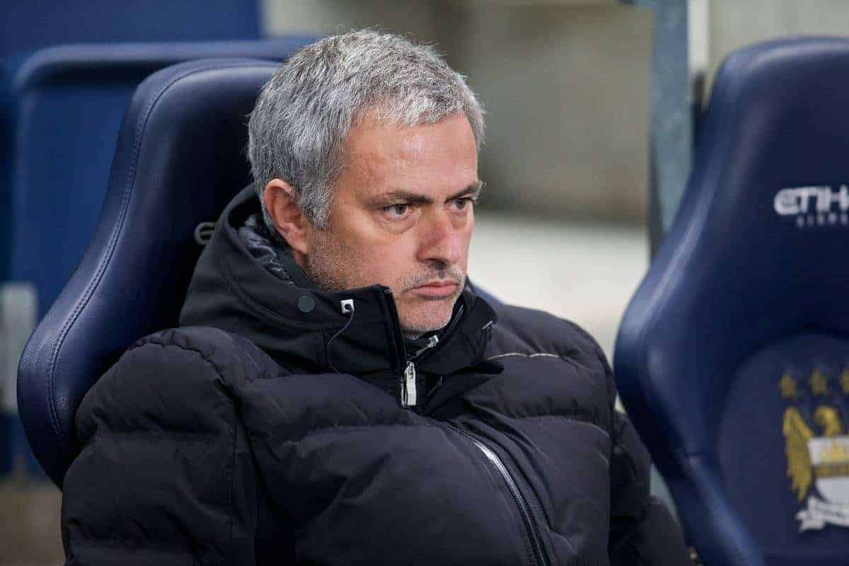 MANCHESTER, ENGLAND - Monday, February 3, 2014: Chelsea's manager Jose Mourinho before the Premiership match against Manchester City at the City of Manchester Stadium. (Pic by David Rawcliffe/Propaganda)