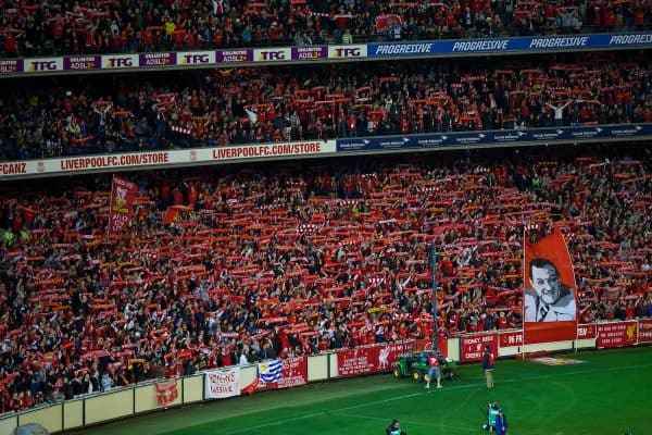 MELBOURNE, AUSTRALIA - Wednesday, July 24, 2013: Liverpool supporters during a preseason friendly match against Melbourne Victory at the Melbourne Cricket Ground. (Pic by David Rawcliffe/Propaganda)