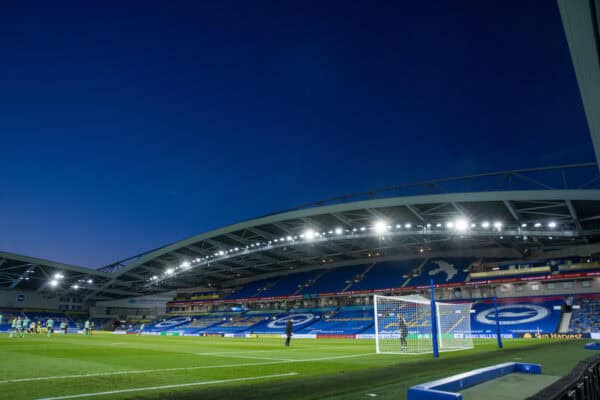 BRIGHTON & HOVE, ENGLAND - Monday, April 12, 2021: A general view before the FA Premier League match between Brighton & Hove Albion FC and Everton FC at the AMEX Stadium. The game ended in a 0-0 draw. (Pic by David Rawcliffe/Propaganda)