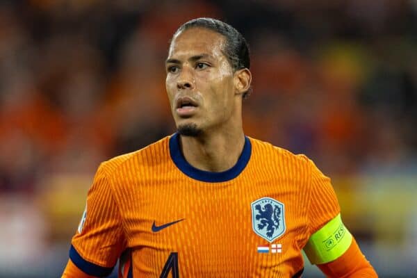 DORTMUND, GERMANY - Wednesday, July 10, 2024: Netherlands' captain Virgil van Dijk during the UEFA Euro 2024 Semi-Final match between Netherlands and England at the Westfalenstadion. England won 2-1. (Photo by David Rawcliffe/Propaganda)