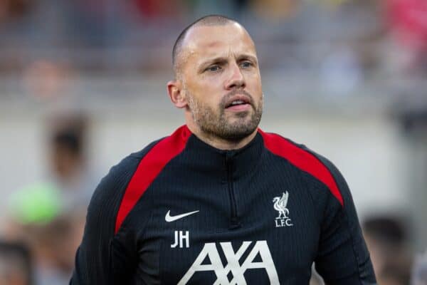 PITTSBURGH - Friday, July 26, 2024: Liverpool's assistant coach John Heitinga during a pre-season friendly match between Liverpool and Real Betis Balompié at the Acrisure Stadium on day three of the club's pre-season tour of the USA. (Photo by David Rawcliffe/Propaganda)