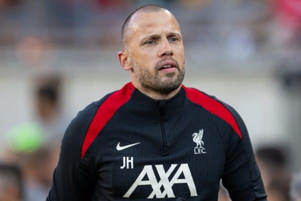 PITTSBURGH - Friday, July 26, 2024: Liverpool's assistant coach John Heitinga during a pre-season friendly match between Liverpool and Real Betis Balompié at the Acrisure Stadium on day three of the club's pre-season tour of the USA. (Photo by David Rawcliffe/Propaganda)