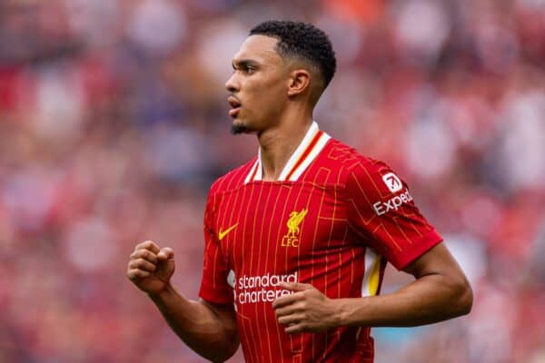 LIVERPOOL, ENGLAND - Saturday, September 21, 2024: Liverpool's Trent Alexander-Arnold during the FA Premier League match between Liverpool FC and AFC Bournemouth at Anfield. Liverpool won 3-0. (Photo by David Rawcliffe/Propaganda)