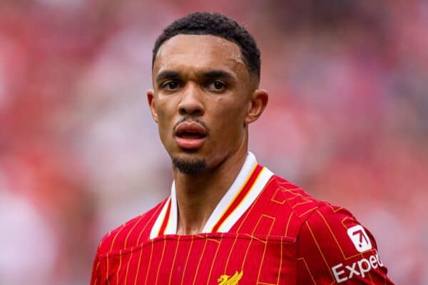 LIVERPOOL, ENGLAND - Saturday, September 21, 2024: Liverpool's Trent Alexander-Arnold during the FA Premier League match between Liverpool FC and AFC Bournemouth at Anfield. Liverpool won 3-0. (Photo by David Rawcliffe/Propaganda)