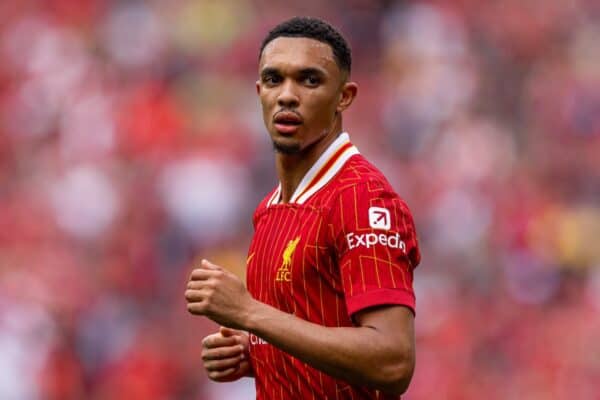 LIVERPOOL, ENGLAND - Saturday, September 21, 2024: Liverpool's Trent Alexander-Arnold during the FA Premier League match between Liverpool FC and AFC Bournemouth at Anfield. Liverpool won 3-0. (Photo by David Rawcliffe/Propaganda)