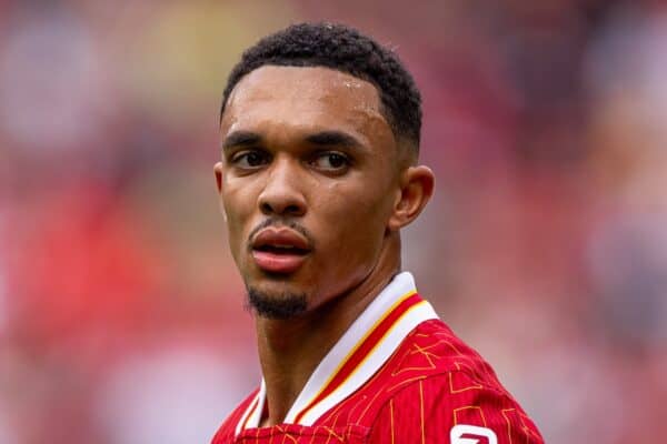 LIVERPOOL, ENGLAND - Saturday, September 21, 2024: Liverpool's Trent Alexander-Arnold during the FA Premier League match between Liverpool FC and AFC Bournemouth at Anfield. Liverpool won 3-0. (Photo by David Rawcliffe/Propaganda)