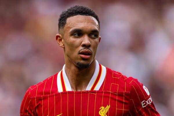 LIVERPOOL, ENGLAND - Saturday, September 21, 2024: Liverpool's Trent Alexander-Arnold during the FA Premier League match between Liverpool FC and AFC Bournemouth at Anfield. Liverpool won 3-0. (Photo by David Rawcliffe/Propaganda)