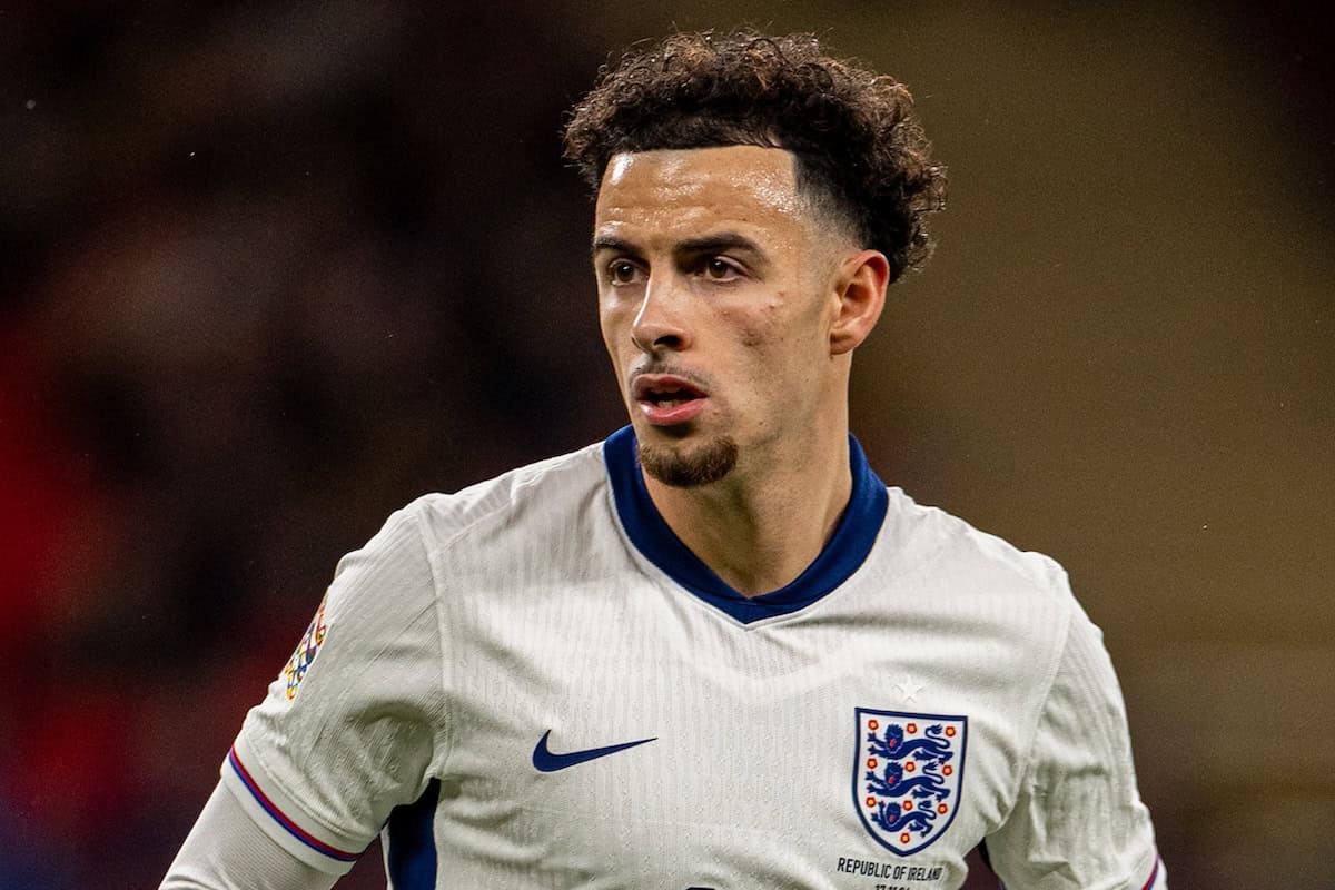 LONDON, ENGLAND - Sunday, November 17, 2024: England's Curtis Jones during the UEFA Nations League Group B2 game between England and Republic of Ireland at Wembley Stadium. England won 5-0. (Photo by David Rawcliffe/Propaganda)