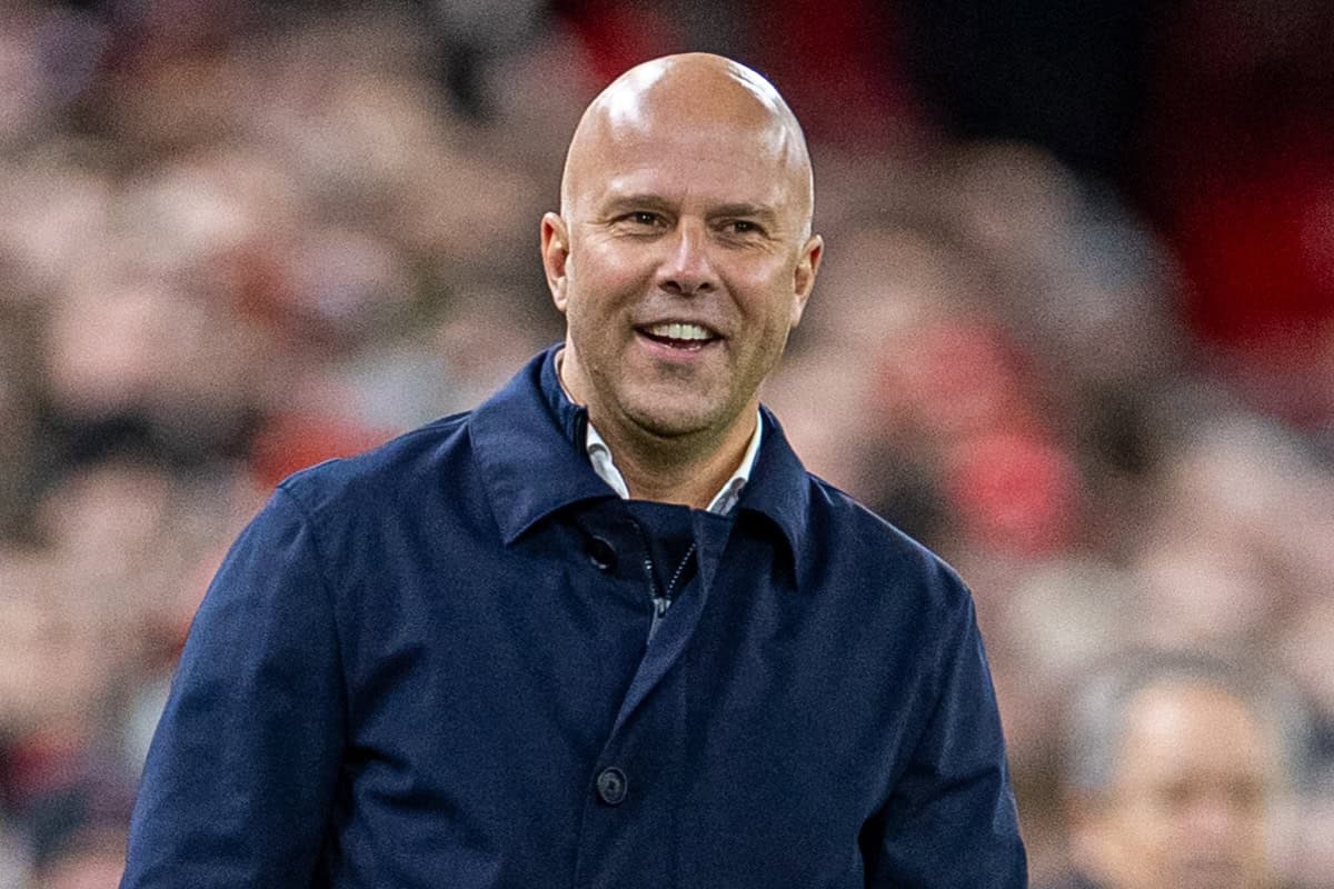 LIVERPOOL, ENGLAND - Saturday, December 14, 2024: Liverpool's head coach Arne Slot during the FA Premier League match between Liverpool FC and Fulham FC at Anfield. (Photo by David Rawcliffe/Propaganda)