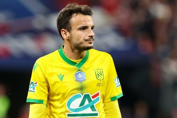 2J7B2DP SAINT-DENIS, FRANCE - MAY 7: Pedro Chirivella of FC Nantes during the Coupe de France match between OGC Nice and FC Nantes at Stade de France on May 7, 2022 in Saint-Denis, France (Photo by Hans van der Valk/Orange Pictures)