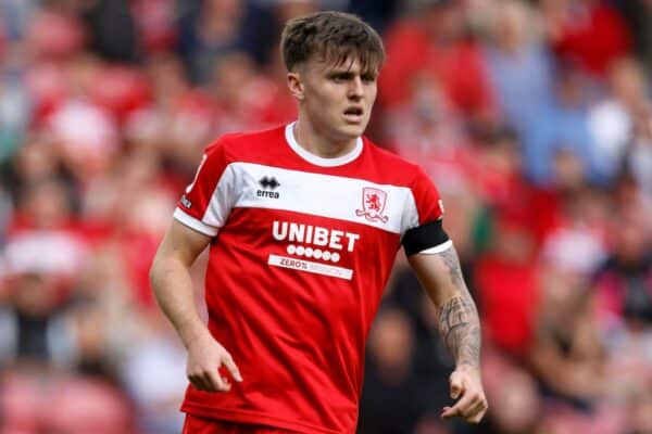 2Y3KTK6 Middlesbrough's Ben Doak in action during the Sky Bet Championship match at Riverside Stadium, Middlesbrough. Picture date: Saturday September 14, 2024.