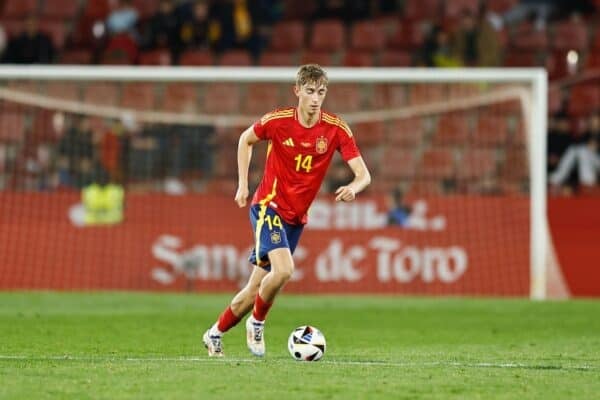 Dean Huijsen (ESP) Football/Soccer : Under-21 International Friendly match between U21 Spain 2-1 U21 Denmark at the Estadio Carlos Belmonte in Albacete, Spain . Credit: Mutsu Kawamori/AFLO/Alamy Live News