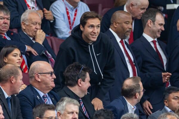 MANCHESTER, ENGLAND - Sunday, September 1, 2024: Liverpool's new signing Federico Chiesa during the FA Premier League match between Manchester United FC and Liverpool FC at Old Trafford. (Photo by David Rawcliffe/Propaganda)